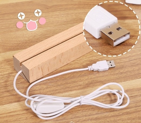 kupować OEM DIY Oświetlenie Jasne Akrylowe Oświetlenie Stoisko Blank Warm Led Z Ładowaniem USB online manufacture
