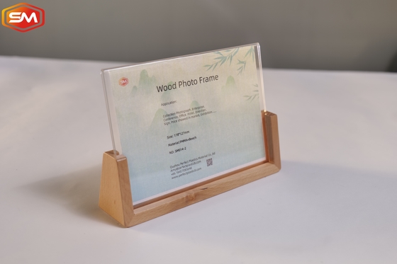 kupować Nowy styl Jasny Acrylowy Znacznik Podkład Fotograficzny OEM Z Drewnianą Podstawą online manufacture
