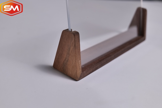 kupować Naturalny, niestandardowy, podwójny panel drewniany, akrylowy ramka fotograficzna w kształcie U z podstawą z drewna burku orzechów online manufacture