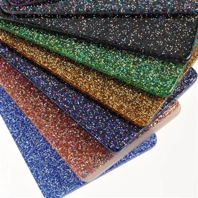 kupować Jasne kolorowe ściany 3mm 4mm 5mm Plexiglass Glitter Acrylic Sheet z błyszczącym marmurem online manufacture