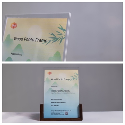 kupować Gęsta ramka do zdjęć stołowa 4x6 Foto U Akrylowa ramka do zdjęć z drewnianą podstawą online manufacture