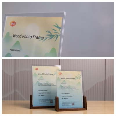 kupować Drewniana podstawa Cutsom w kształcie U A5 Akrylowa ramka fotograficzna Portret ramka obrazu online manufacture
