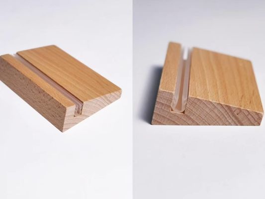 kupować Akrylowy uchwyt na plakat, uchwyt na dokumenty i stojaki na znaki z podstawą z drewna fazowanego online manufacture