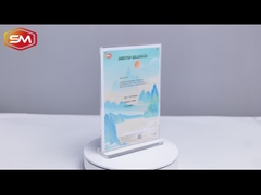 T kształt okrągły kącik magnetyczny Acrylic znak posiadacz