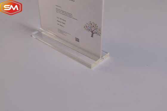 Reklamy Ramka zdjęcia T kształt Acrylowy posiadacz tablicy wyświetlacz Stojak do stołu Podwójny panel