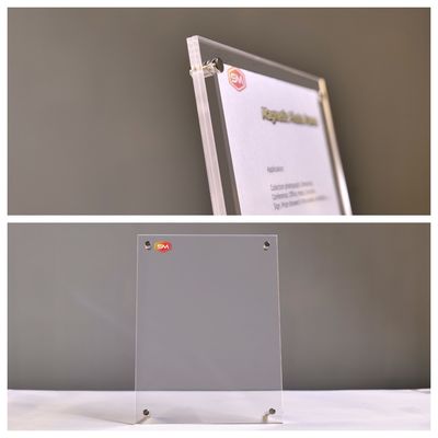 Samodzielnie stojący 4x6 akrylowy ramka fotograficzna stojak do dekoracji biurka